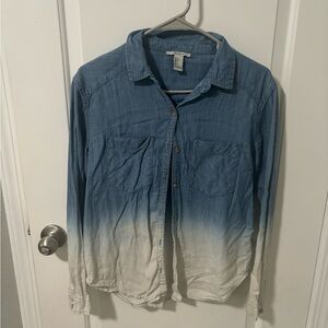Forever 21 Ombre denim Chambray button up